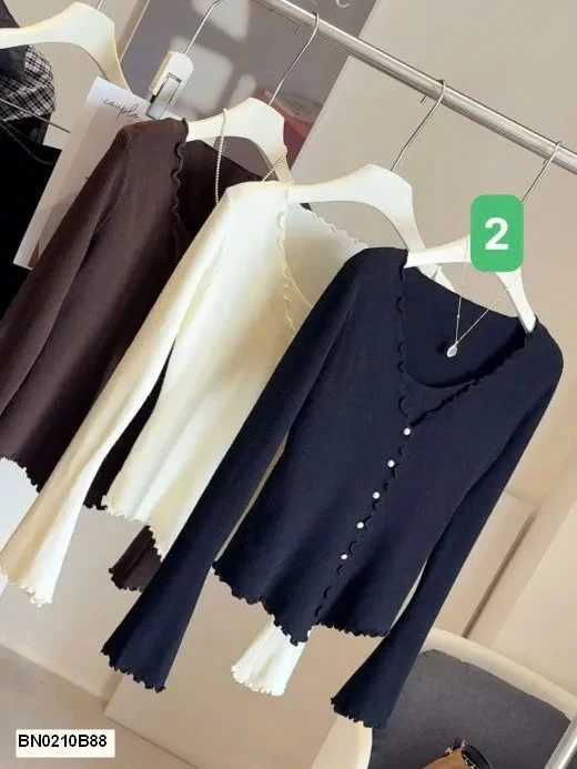 ÁO LEN DỆT KIM VIỀN BÈO GIẢ 2 MẢNH ANNA