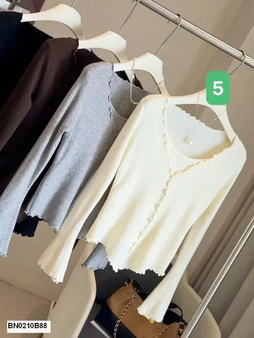 ÁO LEN DỆT KIM VIỀN BÈO GIẢ 2 MẢNH ANNA