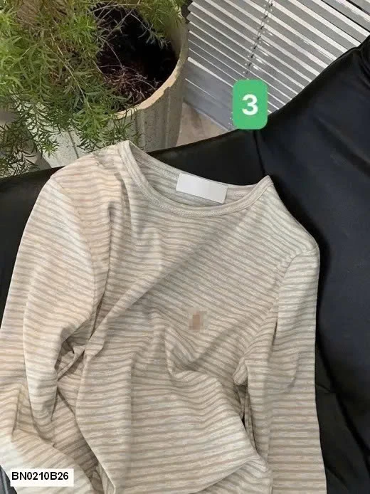 ÁO THUN KẺ DÀI TAY CHO NỮ