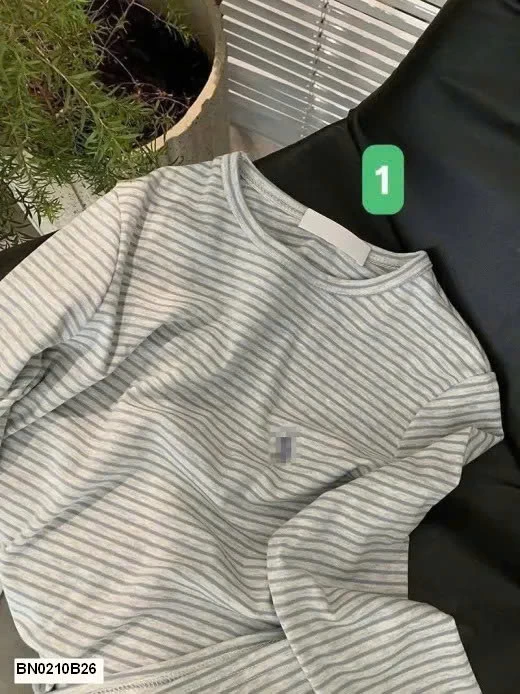 ÁO THUN KẺ DÀI TAY CHO NỮ