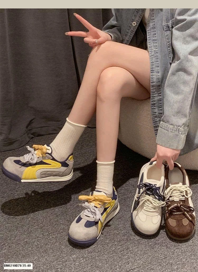 GIÀY THỂ THAO ĐẾ BÁNH MỲ PHỐI MÀU