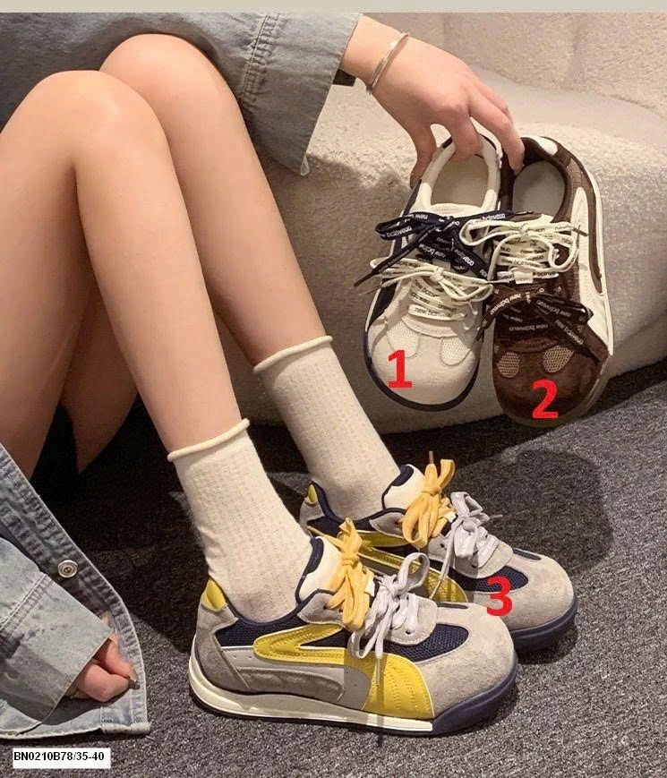 GIÀY THỂ THAO ĐẾ BÁNH MỲ PHỐI MÀU