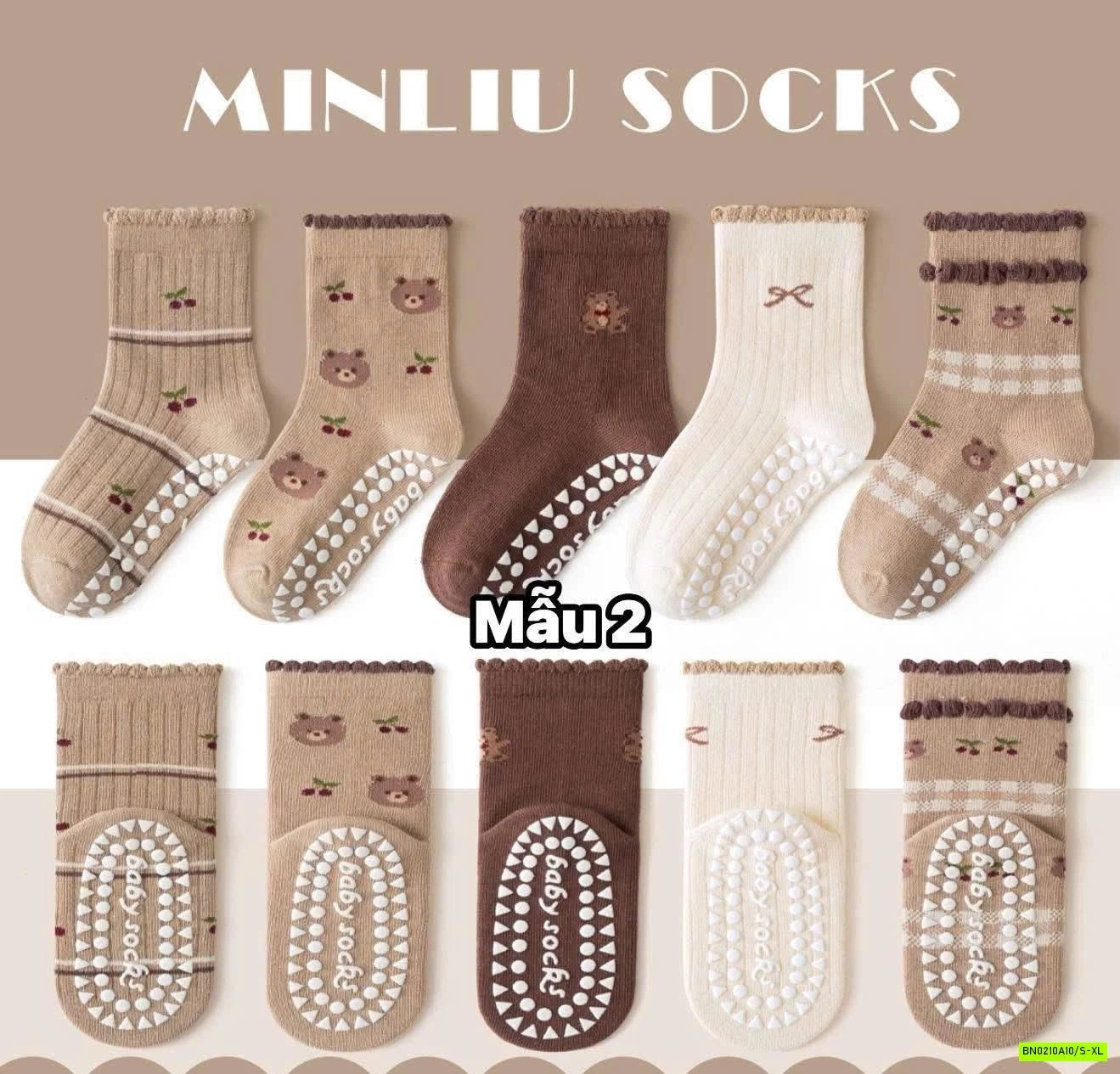 SÉT 5Đ TẤT CHỐNG TRƯỢT MINLIU