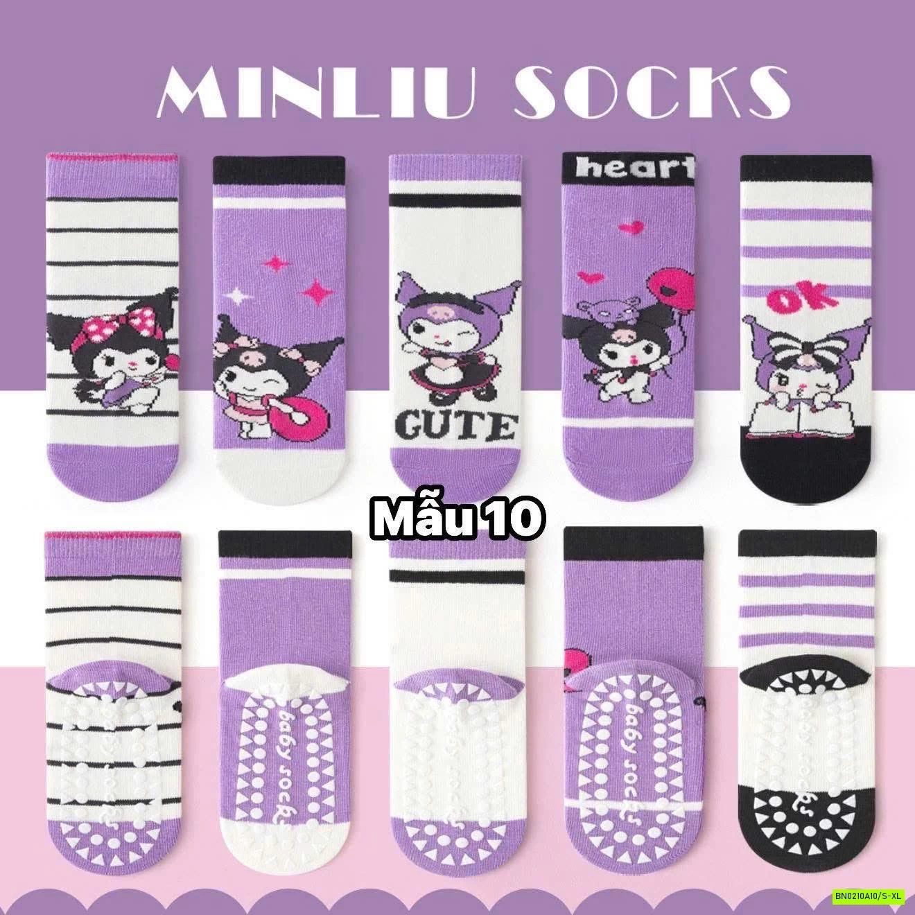 SÉT 5Đ TẤT CHỐNG TRƯỢT MINLIU