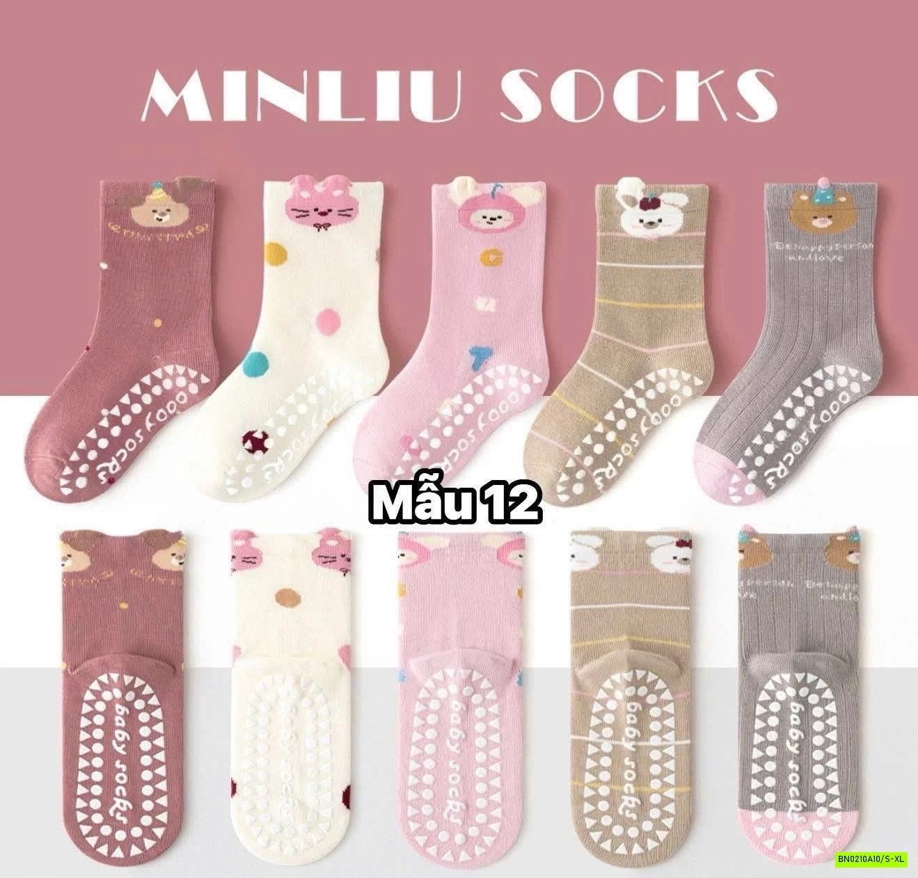 SÉT 5Đ TẤT CHỐNG TRƯỢT MINLIU