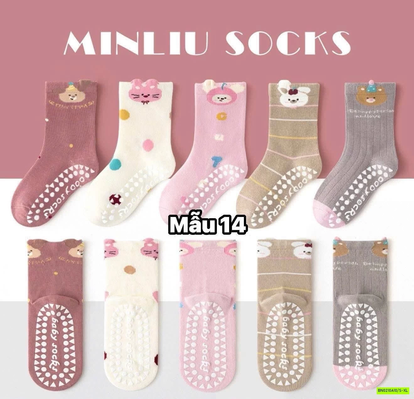 SÉT 5Đ TẤT CHỐNG TRƯỢT MINLIU