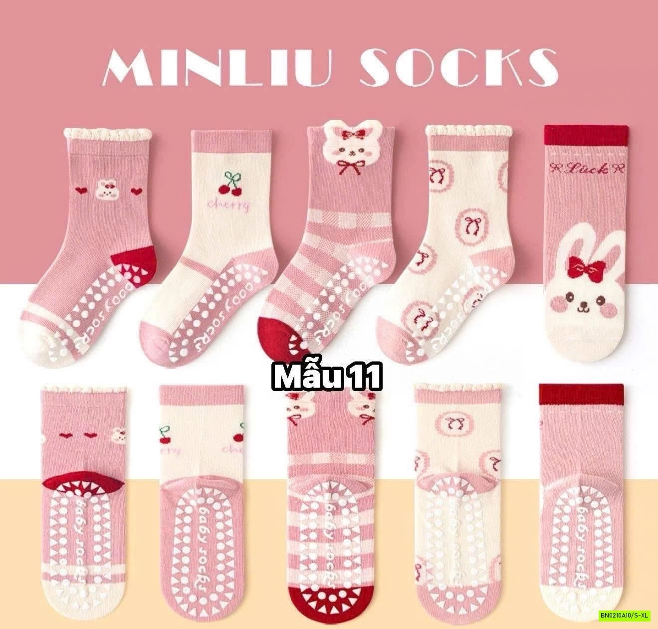 SÉT 5Đ TẤT CHỐNG TRƯỢT MINLIU