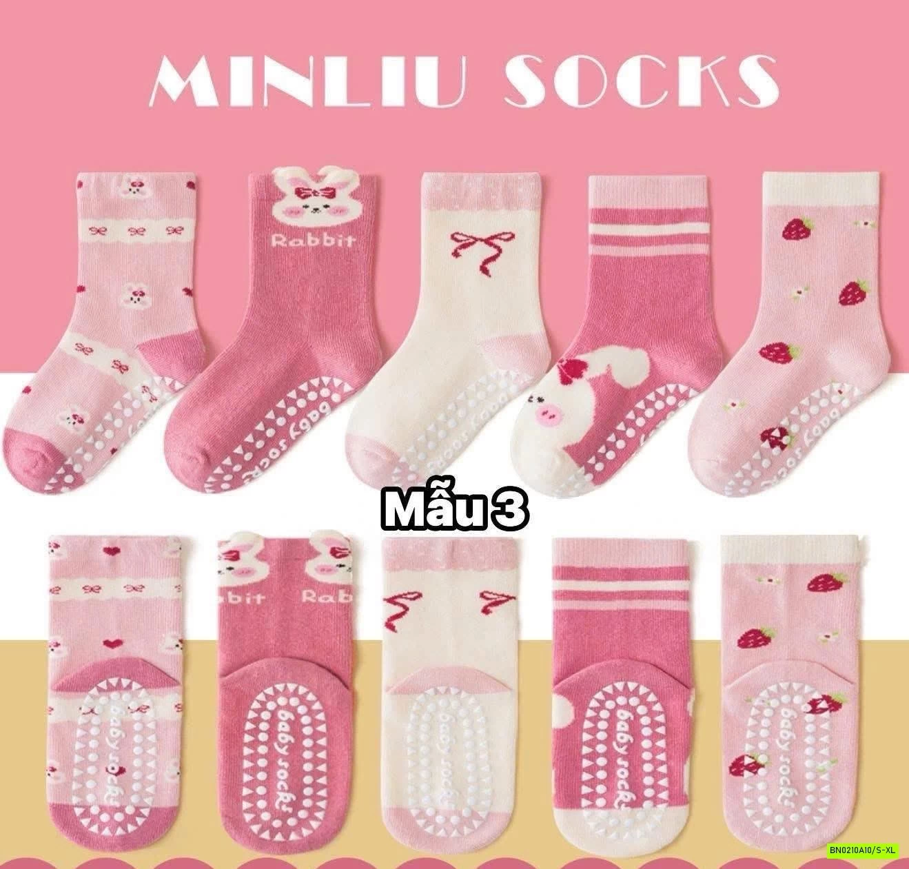 SÉT 5Đ TẤT CHỐNG TRƯỢT MINLIU