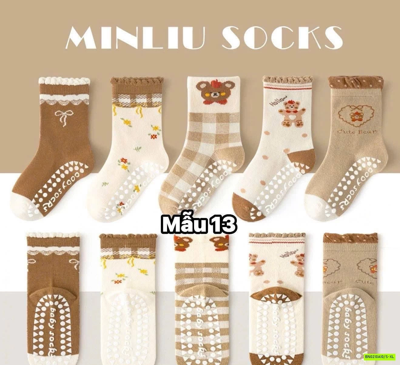 SÉT 5Đ TẤT CHỐNG TRƯỢT MINLIU