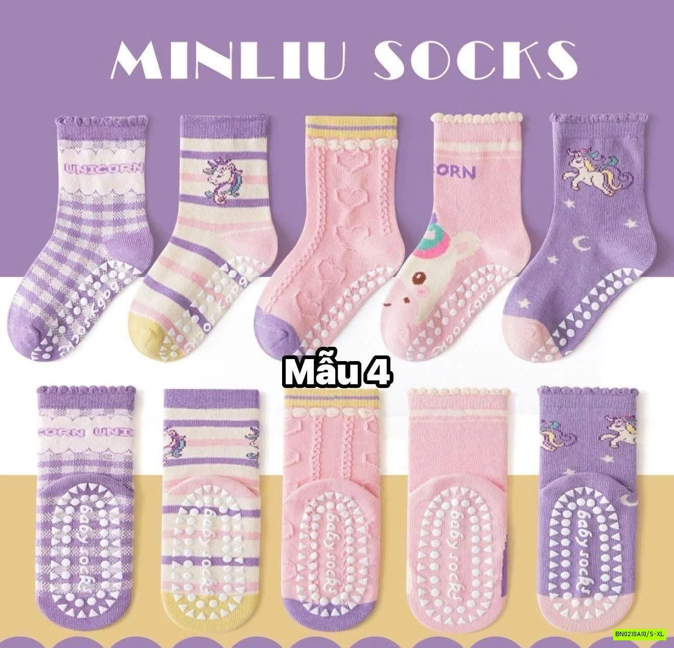 SÉT 5Đ TẤT CHỐNG TRƯỢT MINLIU