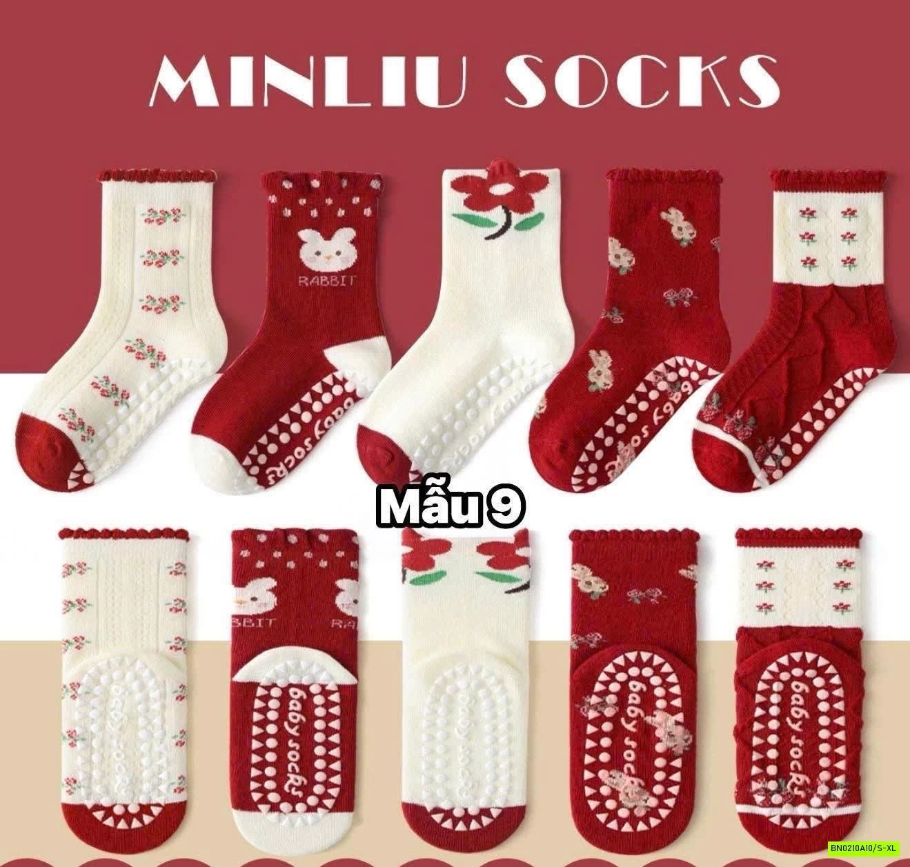 SÉT 5Đ TẤT CHỐNG TRƯỢT MINLIU