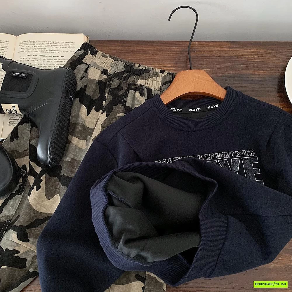 ÁO NỈ IN CHỮ TONE TỐI