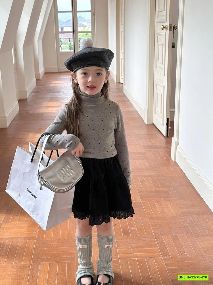 ÁO GIỮ NHIỆT CHẤM BI 24Z007 AMBB