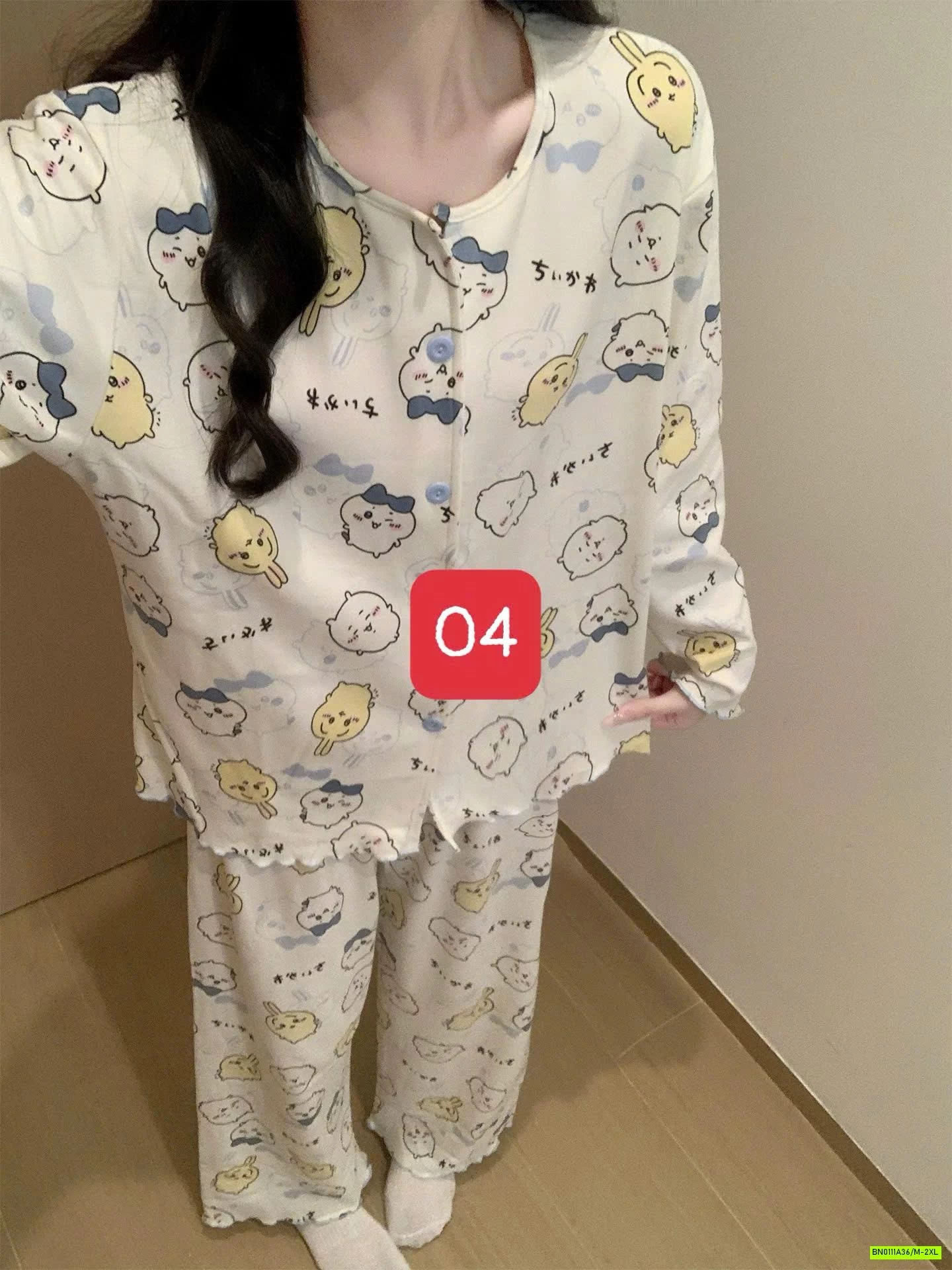 PIZAMA COTTON NỈ ẤM DỄ THƯƠNG NỮ