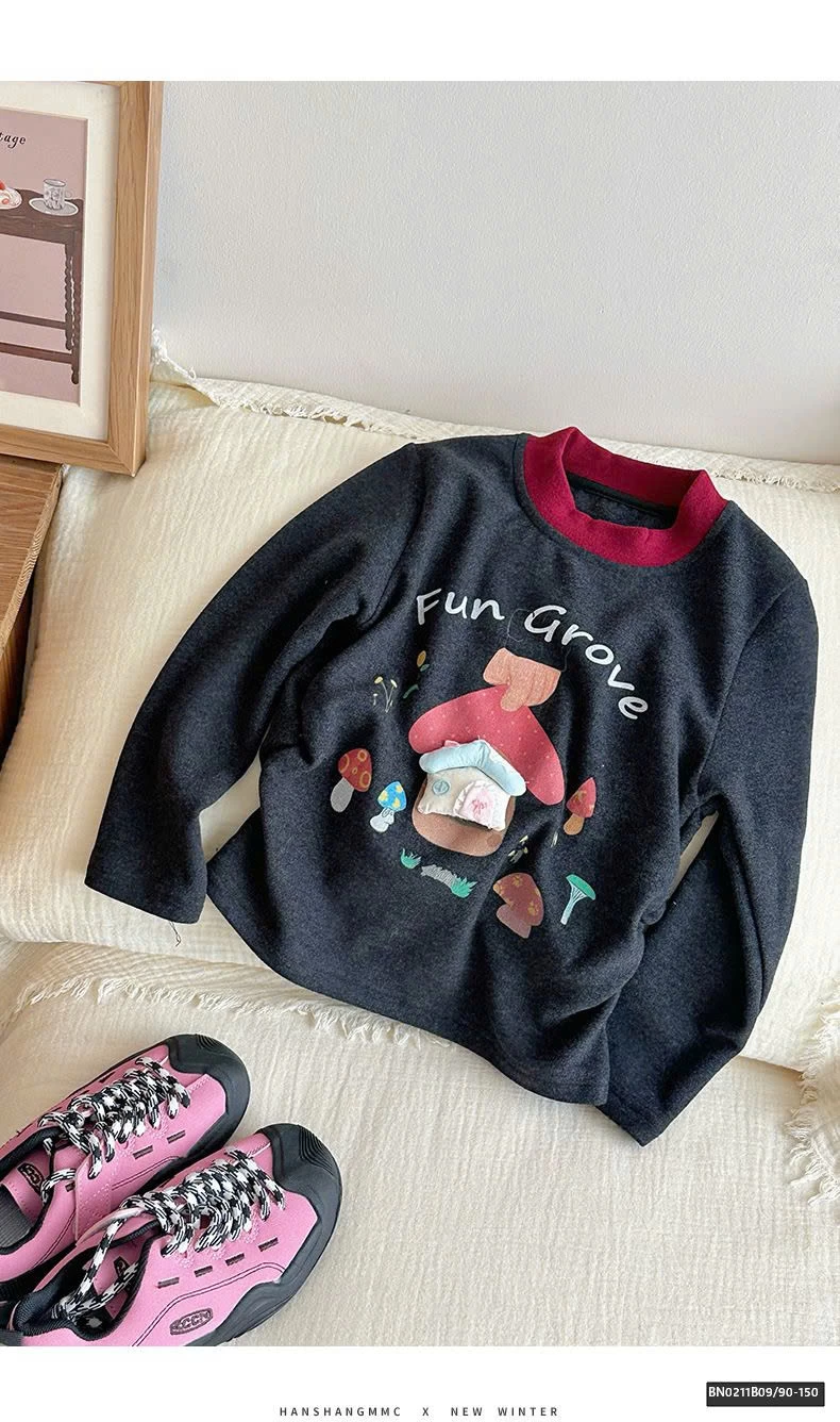 ÁO THUN VẢI NỈ BÔNG VIỀN CỔ