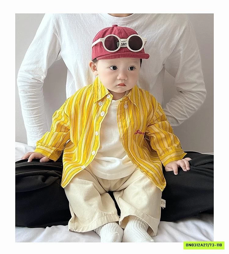 SÉT SƠ MI VÀNG 3 CHI TIẾT SZ NHÍ