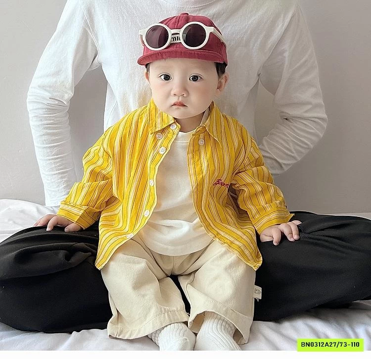 SÉT SƠ MI VÀNG 3 CHI TIẾT SZ NHÍ