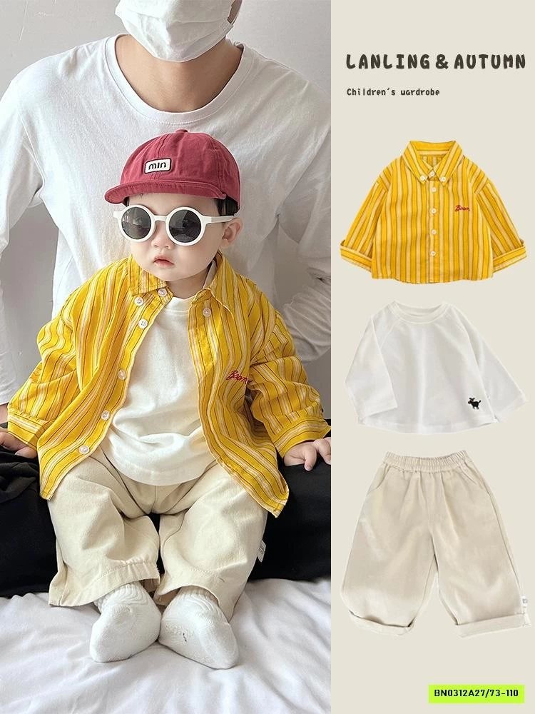 SÉT SƠ MI VÀNG 3 CHI TIẾT SZ NHÍ