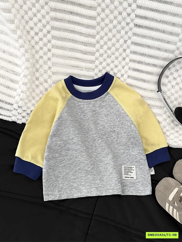 ÁO THUN PHỐI MÀU TAY NHÍ