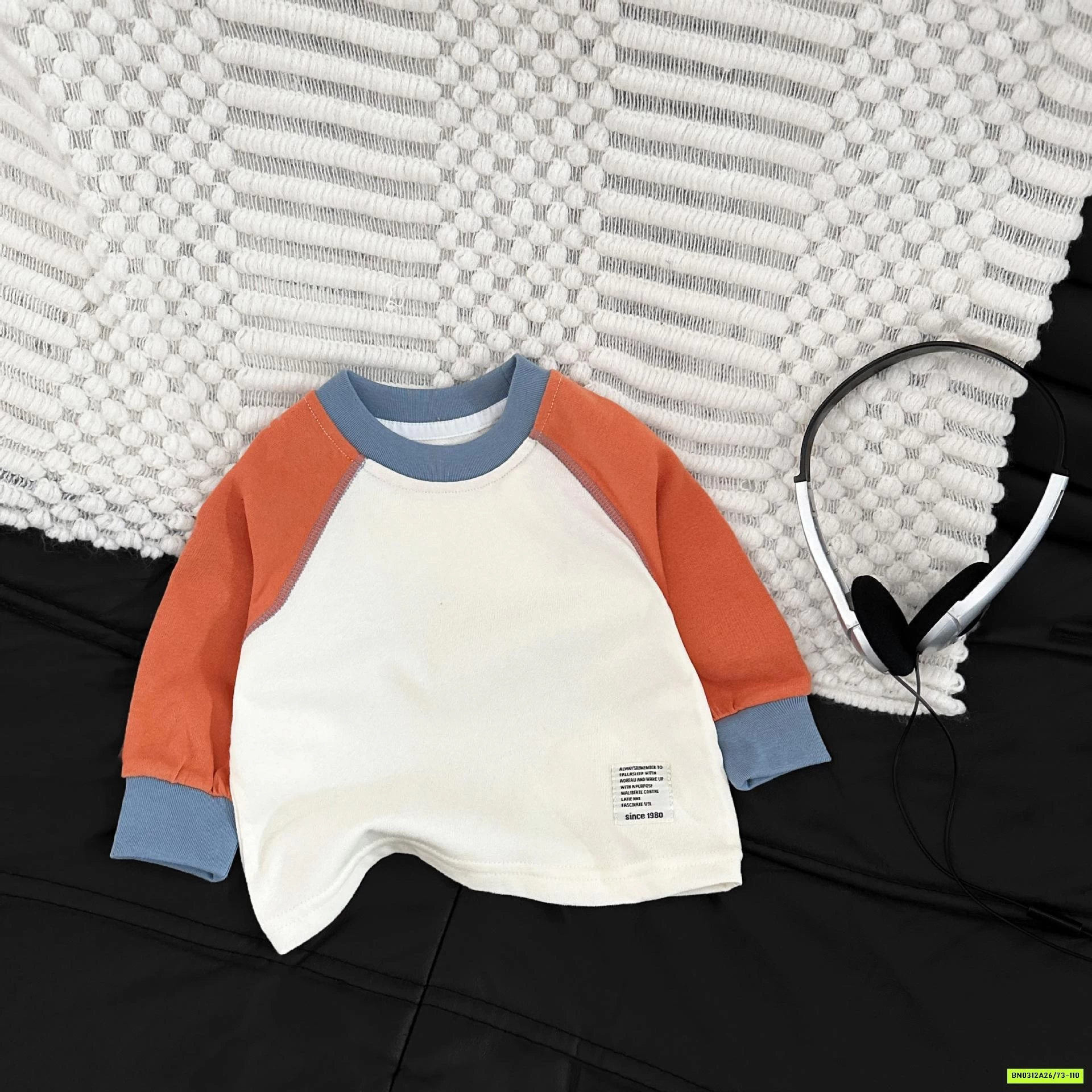 ÁO THUN PHỐI MÀU TAY NHÍ