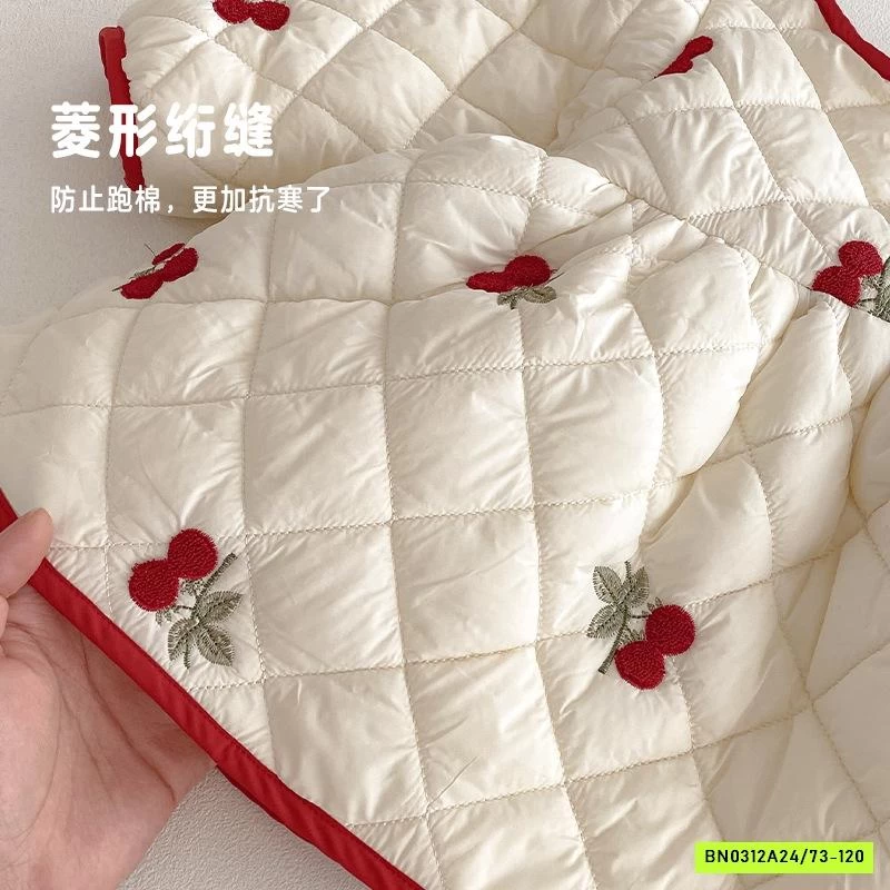 ĐẦM PHAO THÊU CHERRY LÓT NHUNG