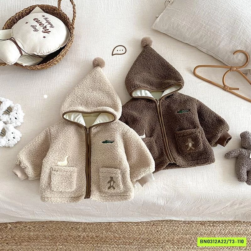 KHOÁC LÔNG CỪU LÓT NHUNG MŨ NHỌN