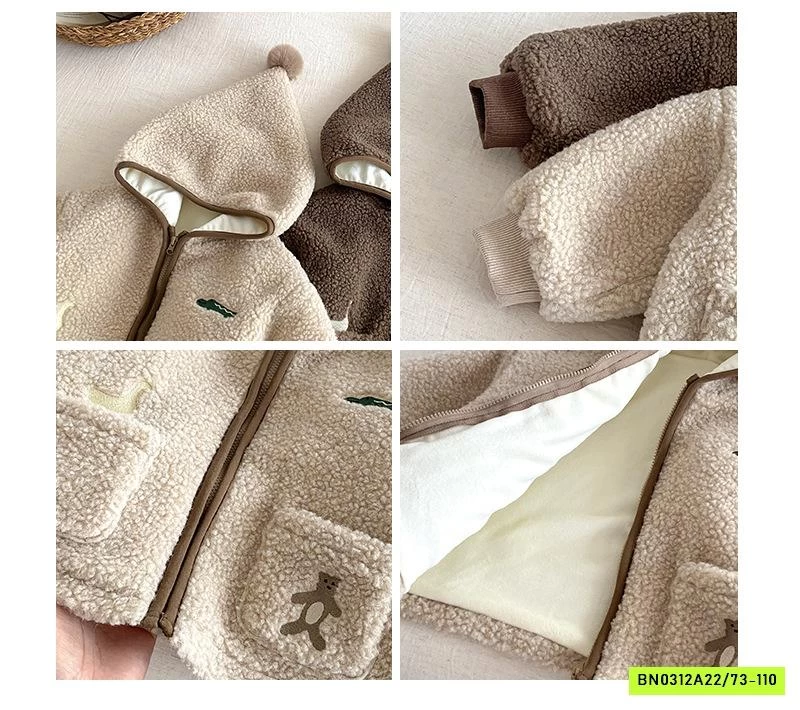 KHOÁC LÔNG CỪU LÓT NHUNG MŨ NHỌN