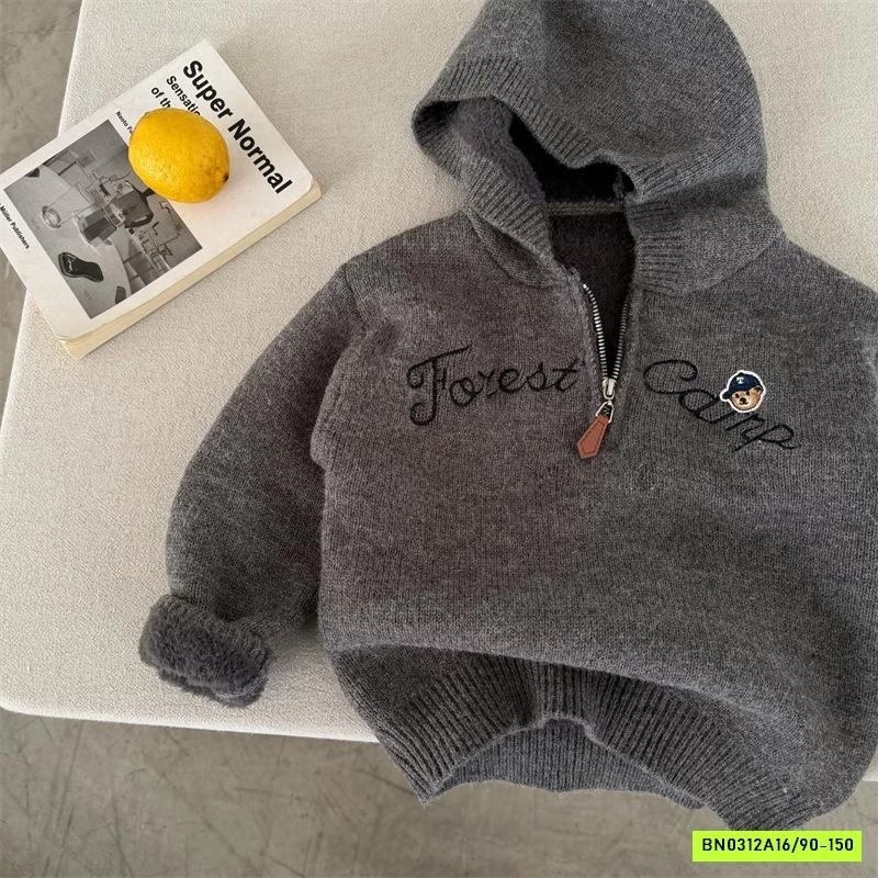 HOODIE LEN GẤU LÓT LÔNG MMY