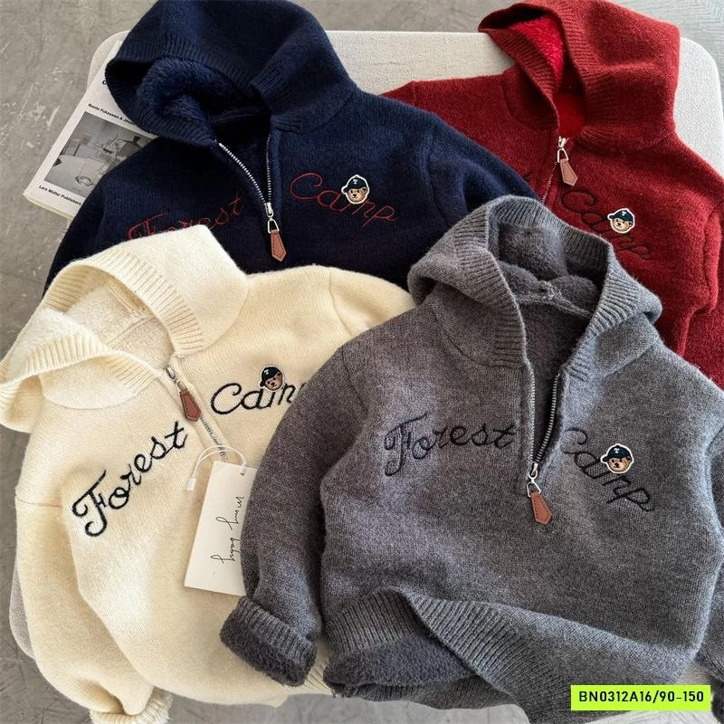 HOODIE LEN GẤU LÓT LÔNG MMY