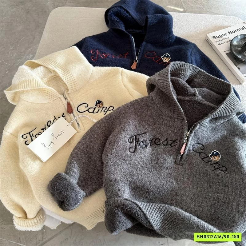 HOODIE LEN GẤU LÓT LÔNG MMY