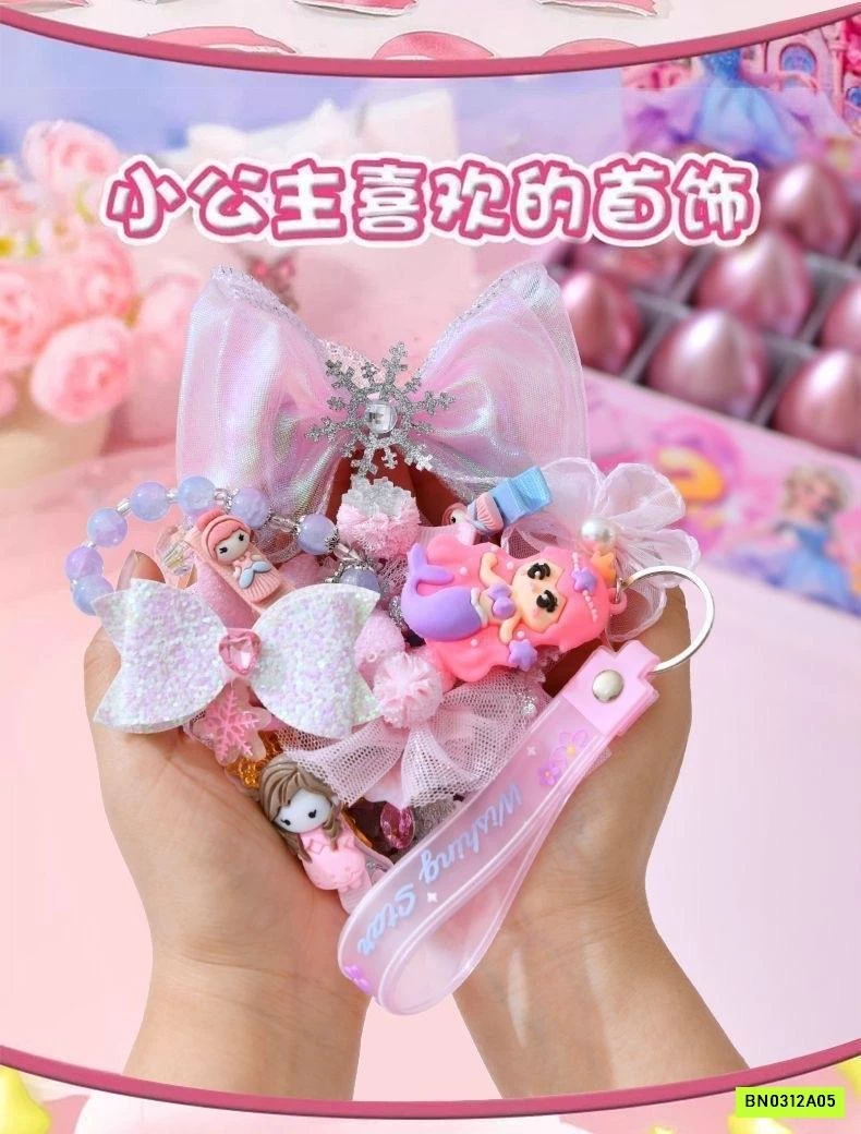 SÉT 12/24 TÚI MÙ TRỨNG HỒNG CHO BÉ