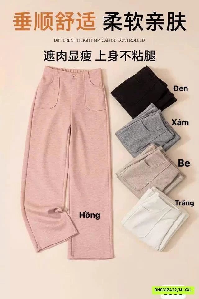 QUẦN NỈ SUÔNG CẠP LƯNG CHUN