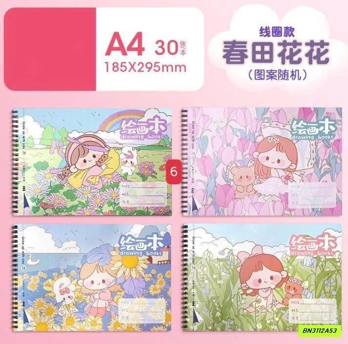 COMBO 4 QUYỂN VỞ VẼ A4 120 TRANG