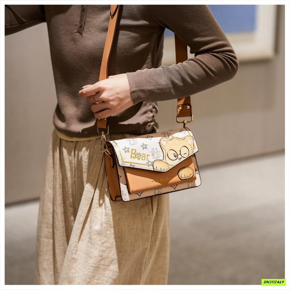 TÚI ĐEO CHÉO CHỮ NHẬT BẢN NGANG BEIBAOBAO