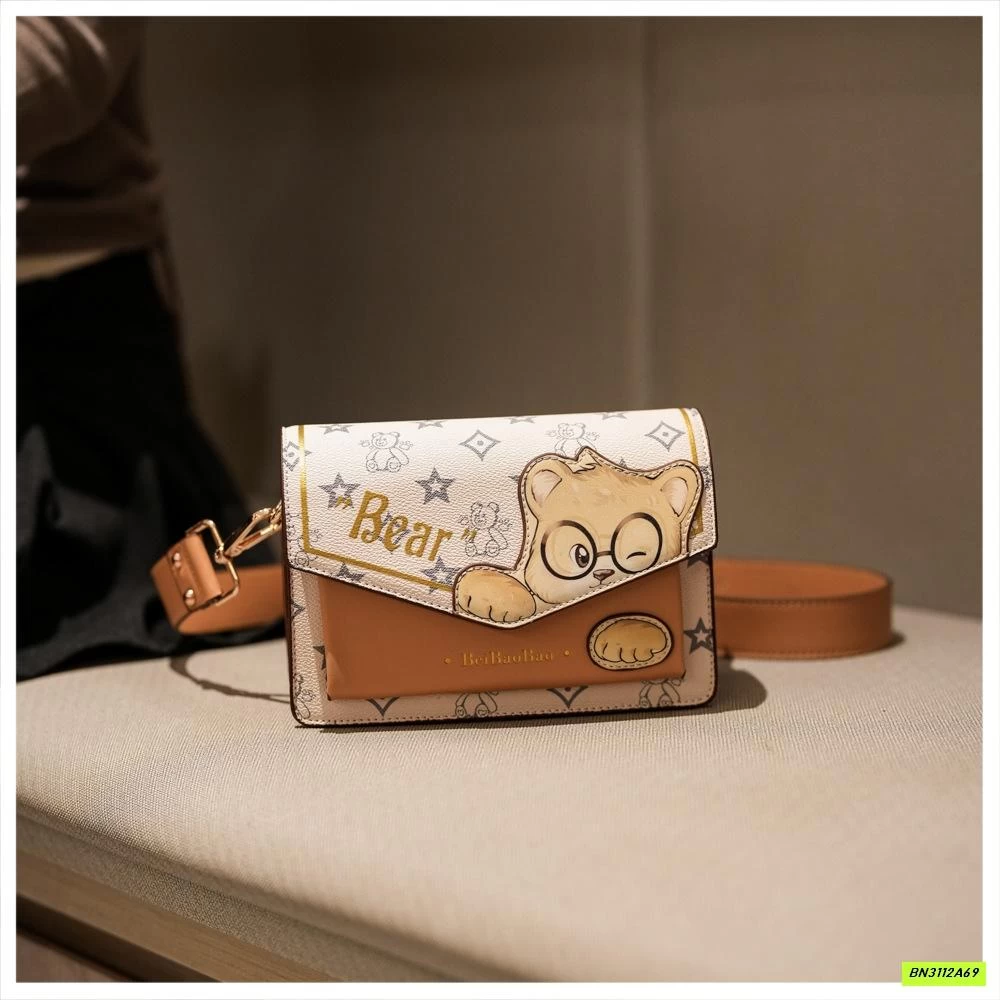 TÚI ĐEO CHÉO CHỮ NHẬT BẢN NGANG BEIBAOBAO