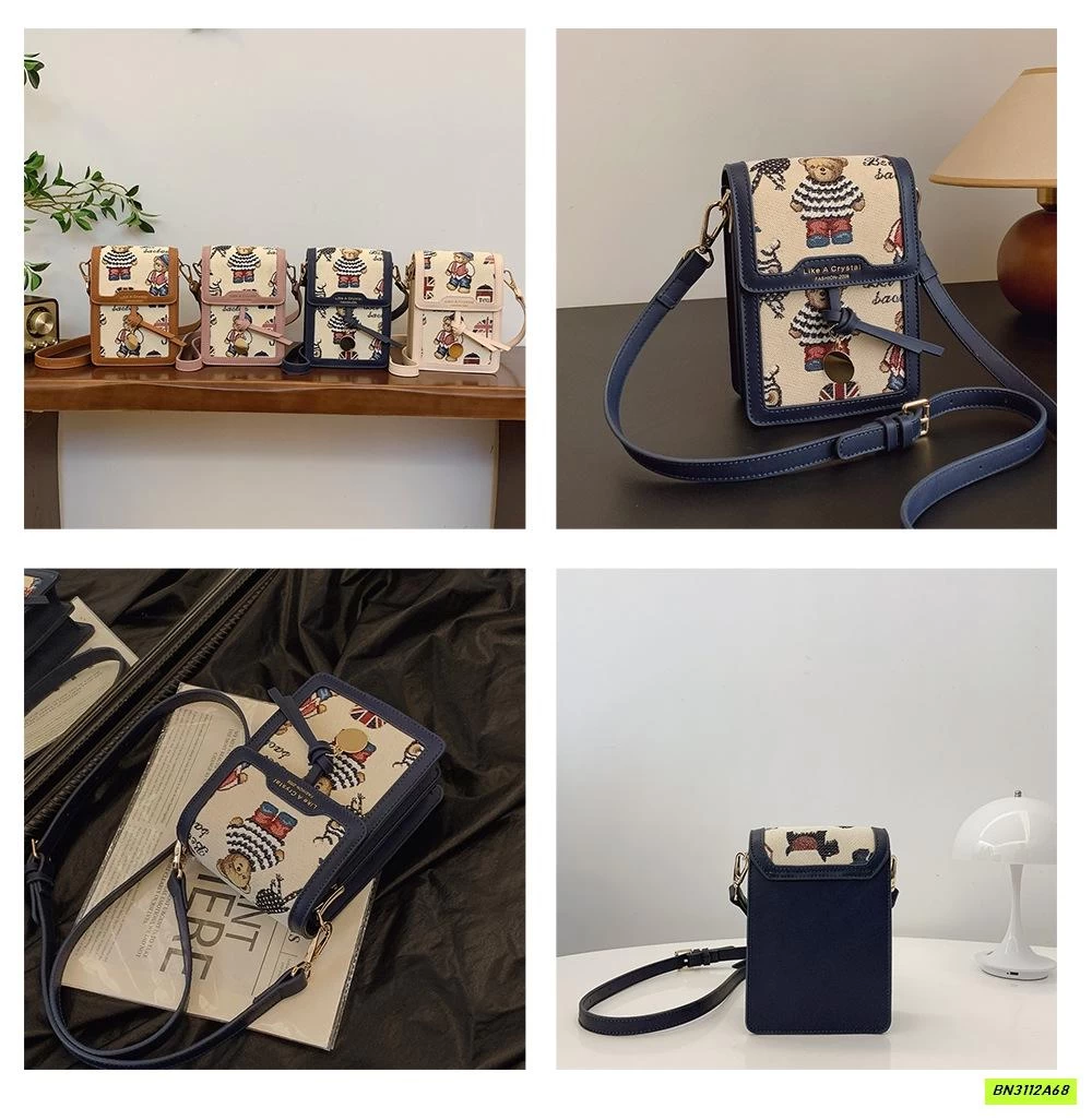 TÚI ĐEO CHÉO CHỮ NHẬT MINI BEIBAOBAO