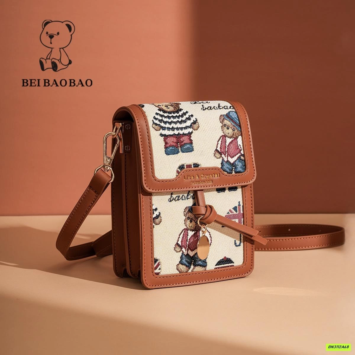 TÚI ĐEO CHÉO CHỮ NHẬT MINI BEIBAOBAO