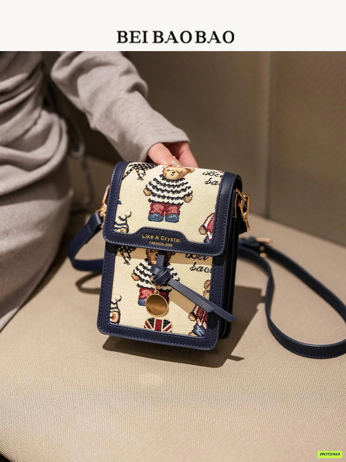 TÚI ĐEO CHÉO CHỮ NHẬT MINI BEIBAOBAO