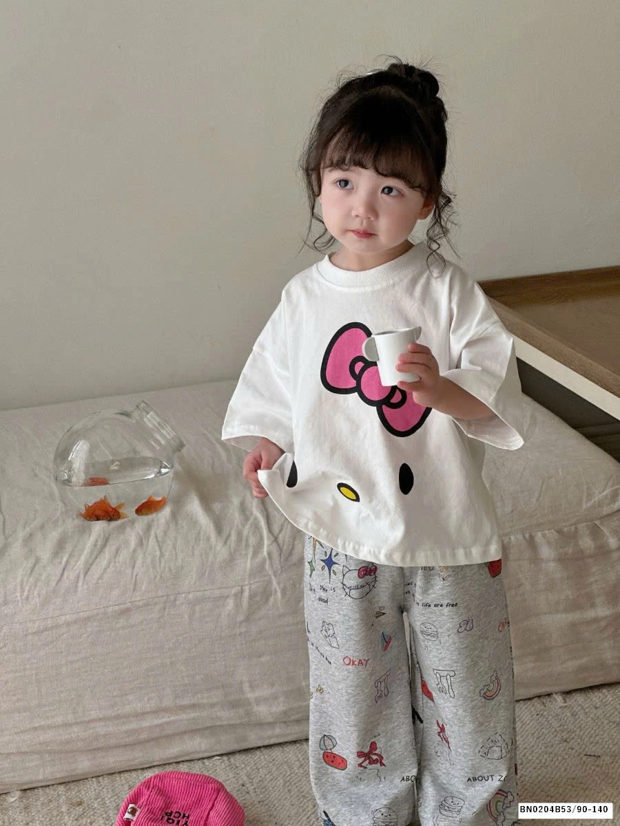 SET ÁO KITTY BÉ GÁI