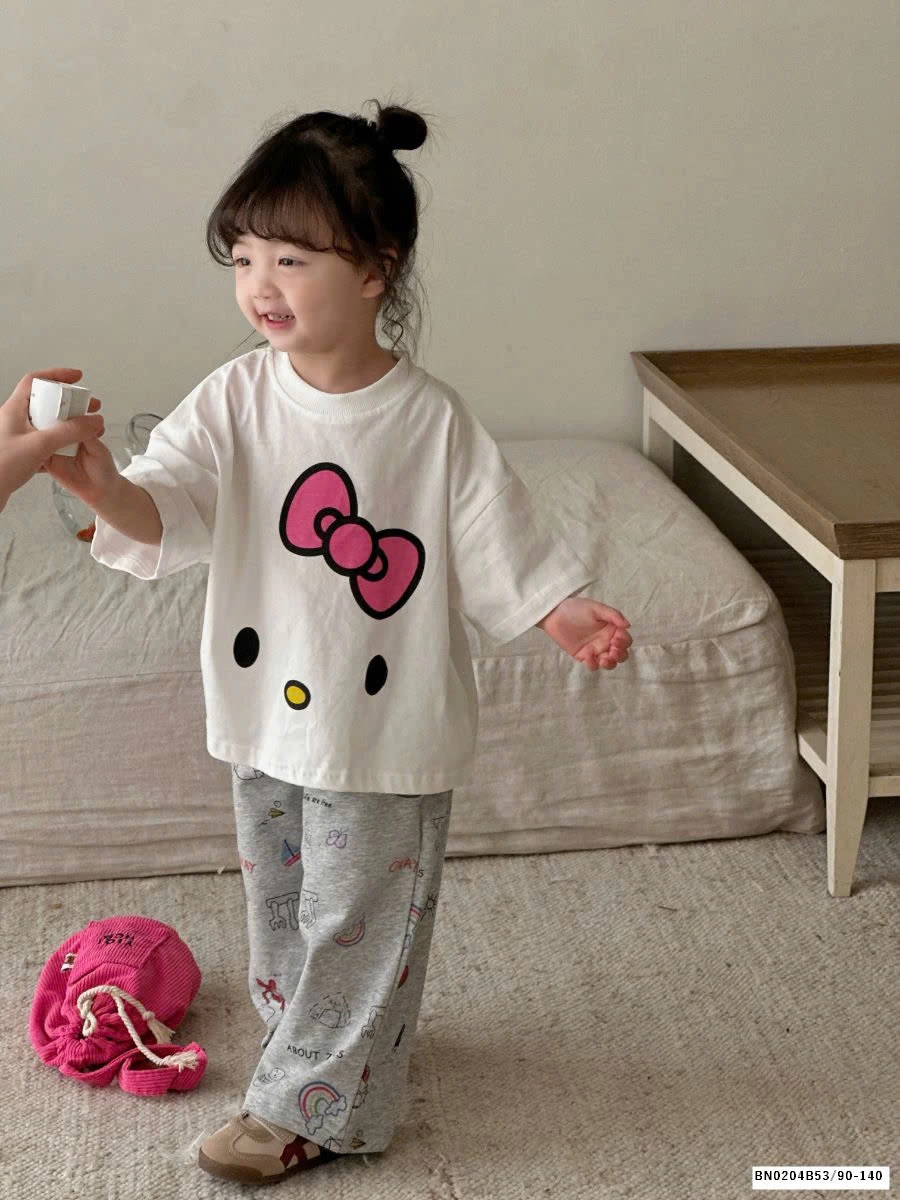 SET ÁO KITTY BÉ GÁI