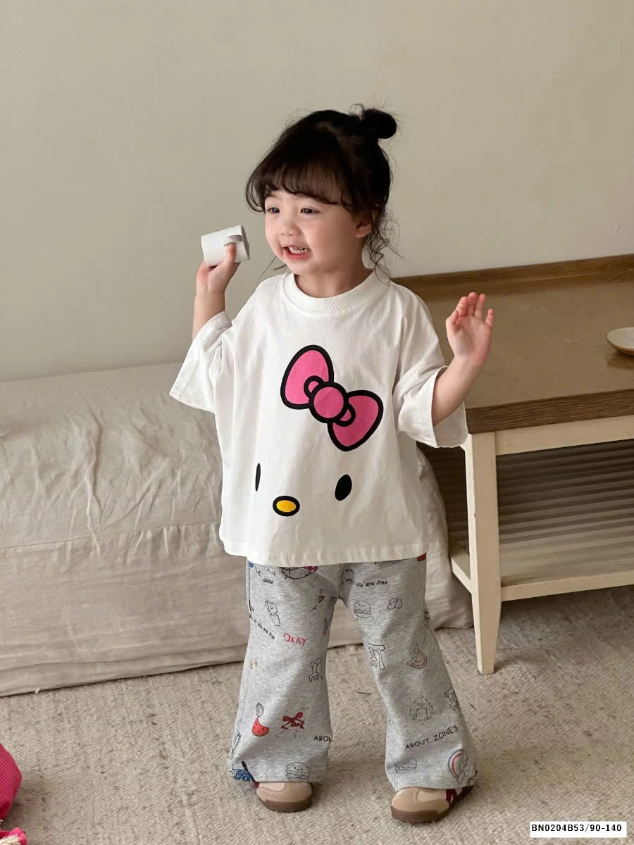 SET ÁO KITTY BÉ GÁI