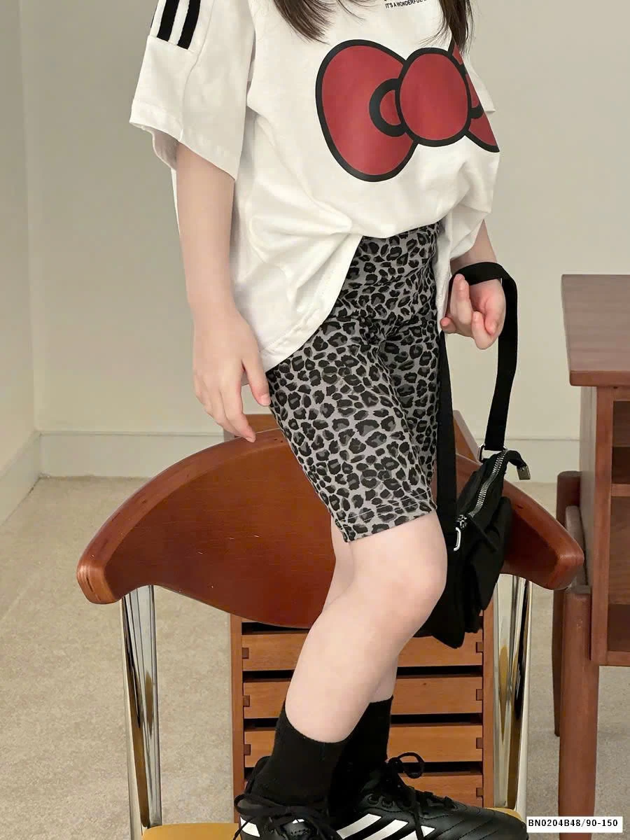 SÉT QUẦN LEG DA BÁO MIX ÁO THUN KITTY