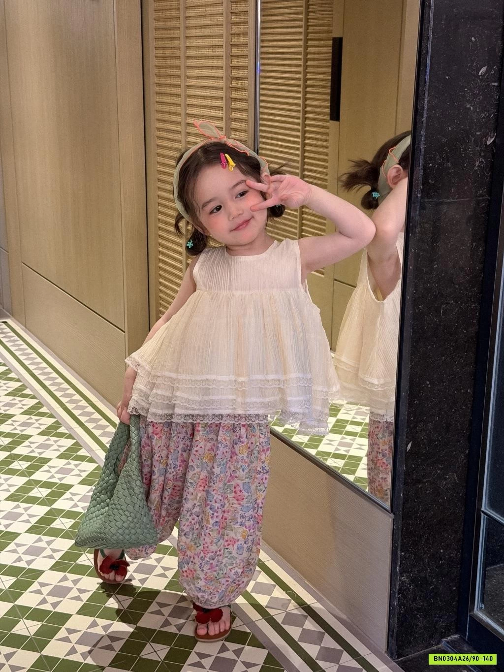 ÁO BABYDOLL MIX QUẦN BÔM HỌA TIẾT