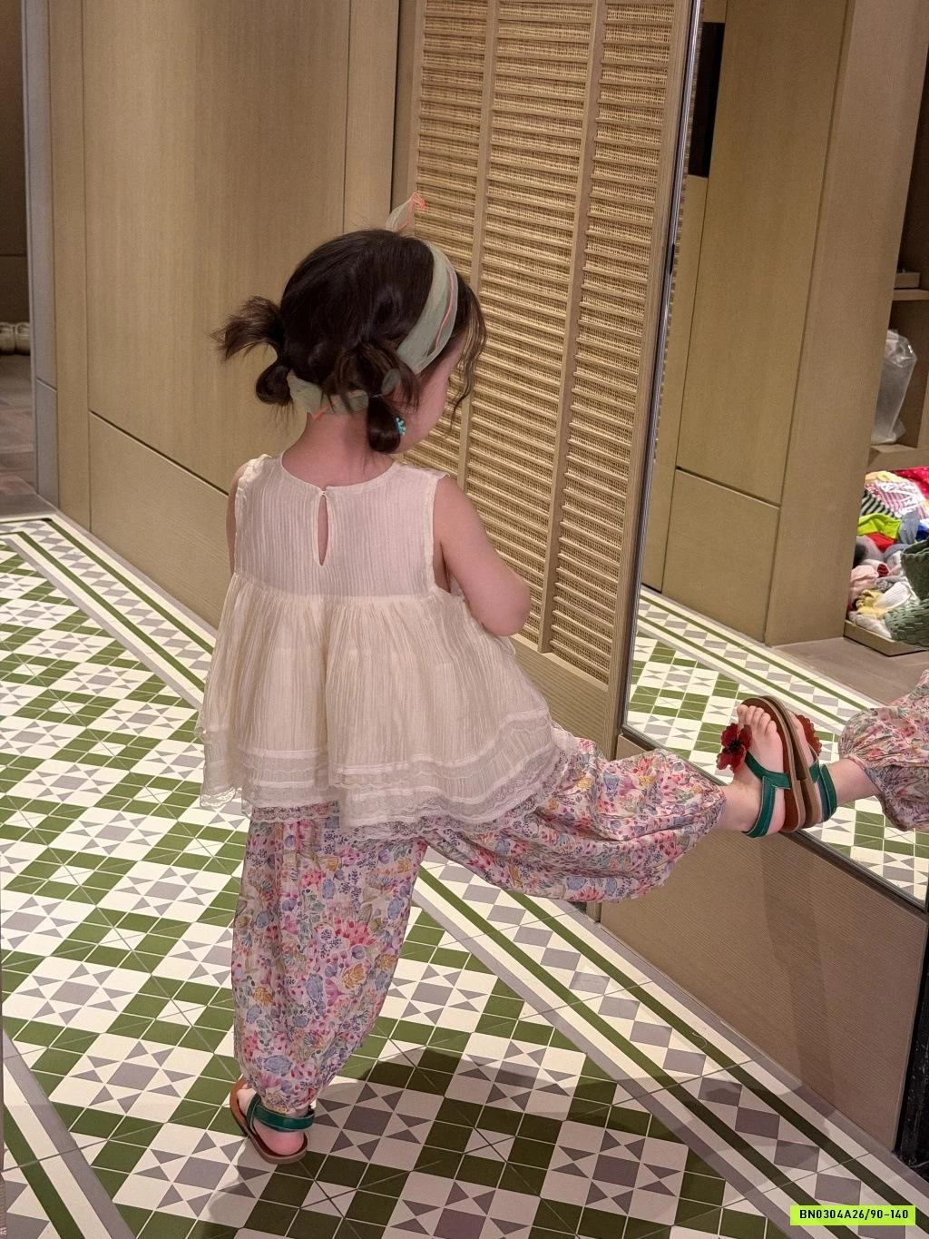 ÁO BABYDOLL MIX QUẦN BÔM HỌA TIẾT