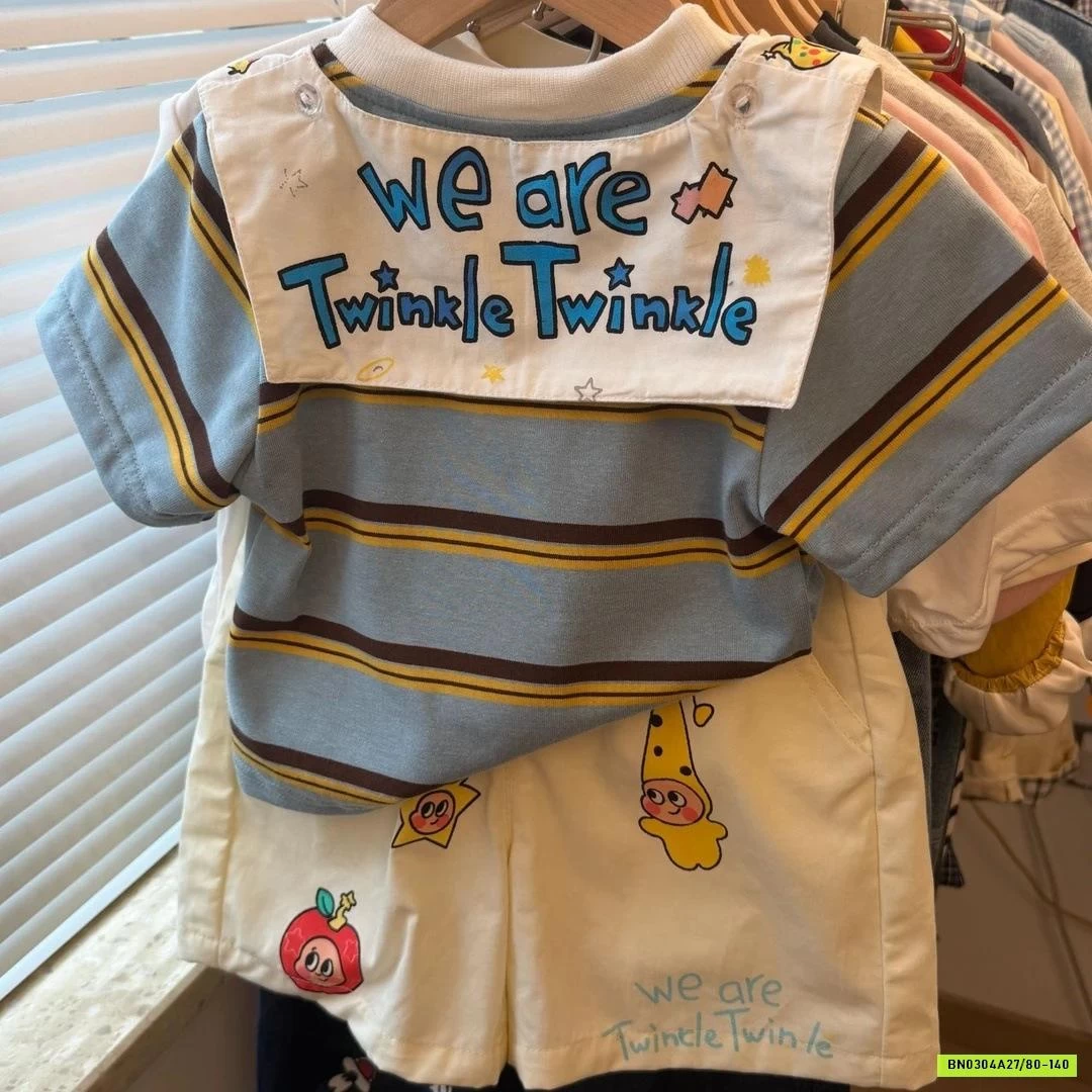 SÉT ÁO KẺ MIX SHORT THÔ MỀM