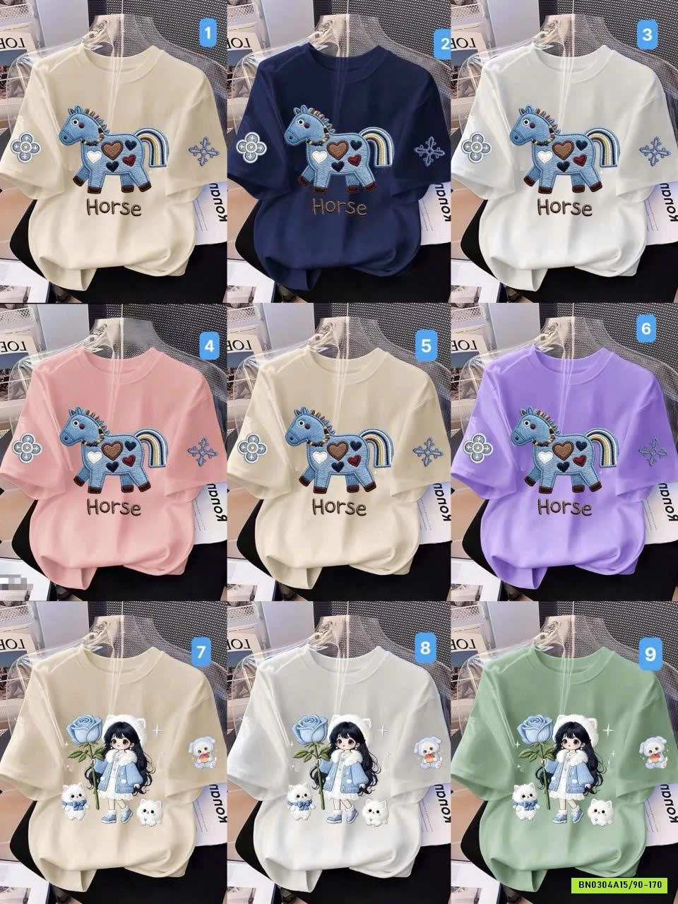 ÁO PHÔNG CỘC IN HÌNH CHO BÉ GÁI