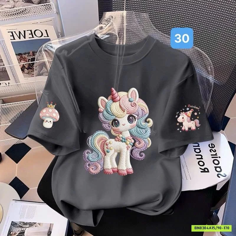 ÁO PHÔNG CỘC IN HÌNH CHO BÉ GÁI