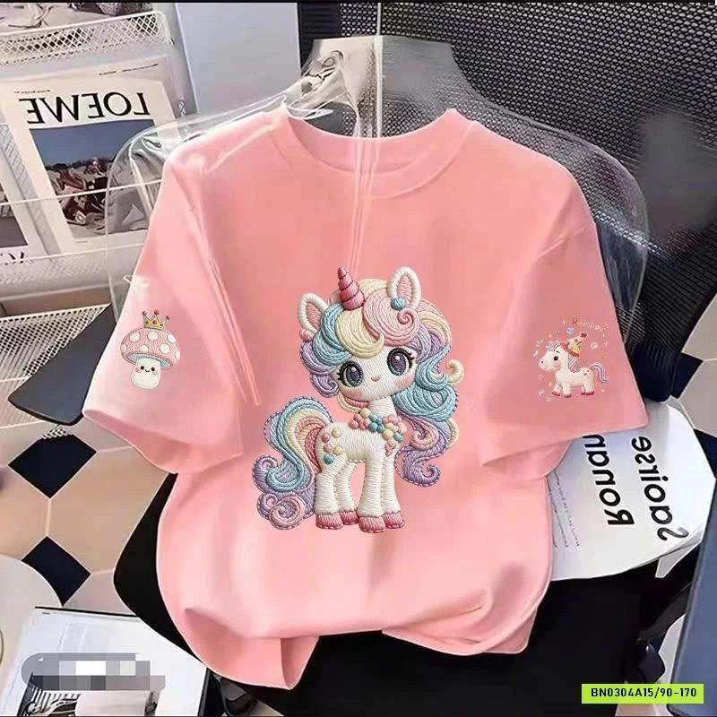 ÁO PHÔNG CỘC IN HÌNH CHO BÉ GÁI