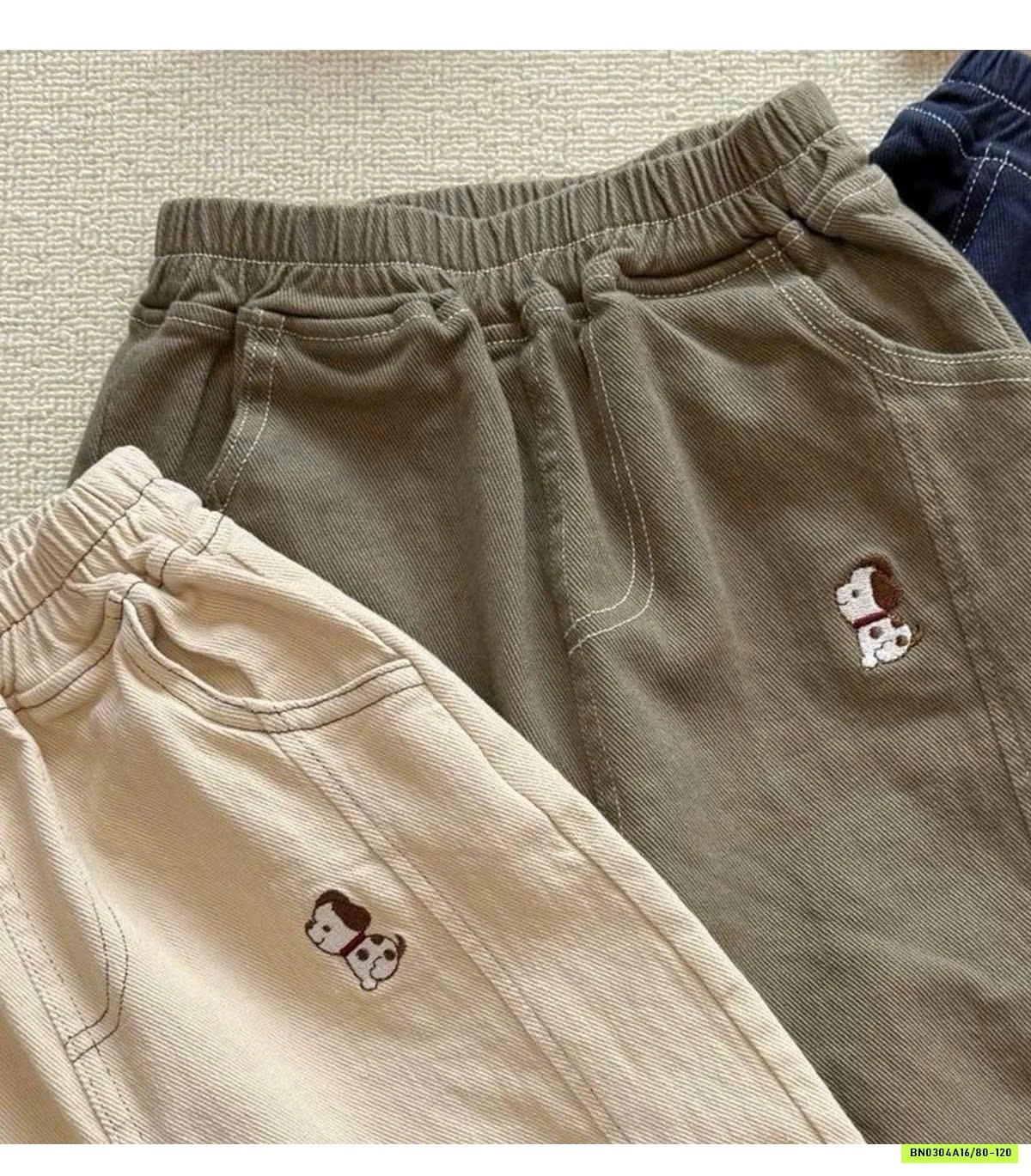 QUẦN DÀI BÉ TRAI THÊU CÚN