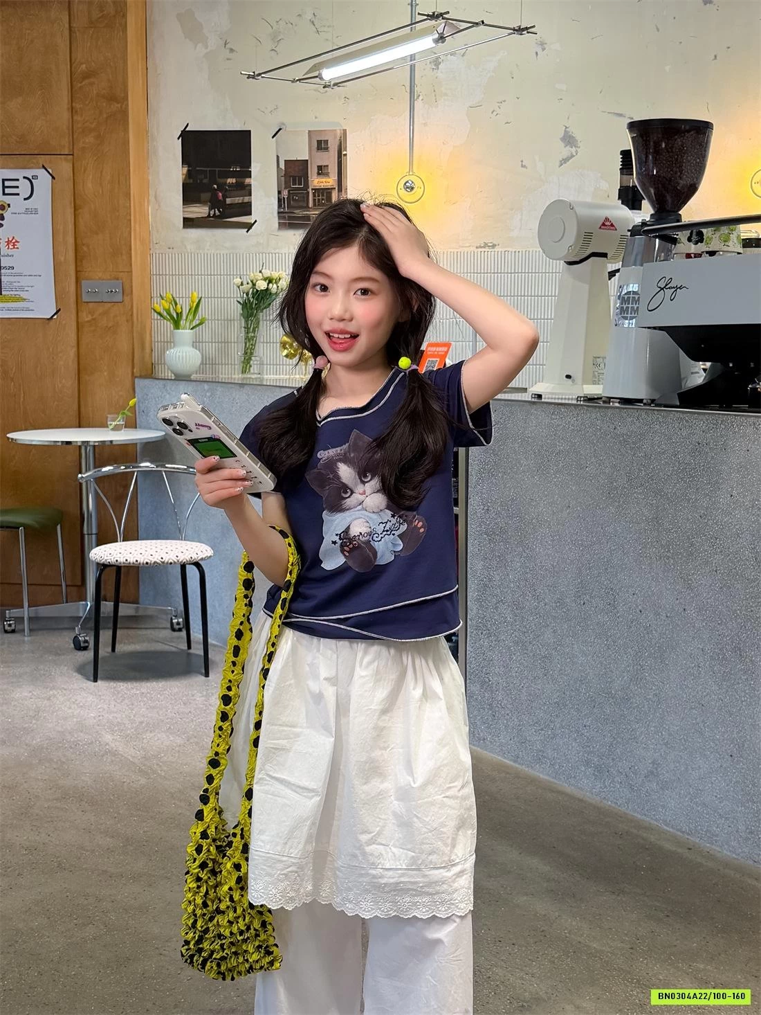 CROPTOP MÈO VIỀN CHỈ NỔI